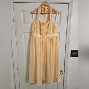 After Six yellow Dress halter neck party wedding size 18